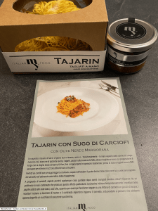 ItalianMyFood – Foodbox mit Menü 10 ItalianMyFood - Tajarin con Sugo di Carciofi con Olive Nere e Maggiorana - Foodboxen mit Menüs aus der Region Piemont - getestet von der Rezeptfamilie