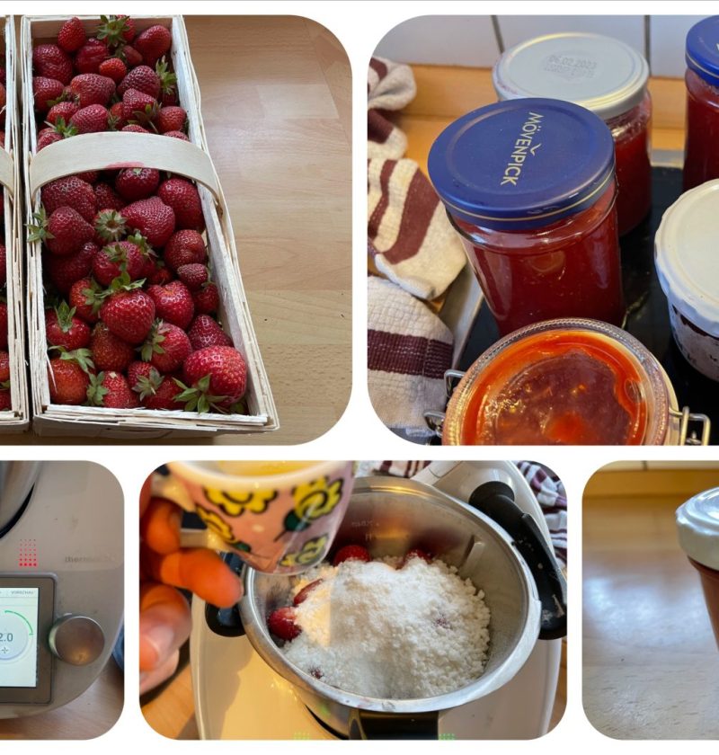 3 Gläser Erdbeerkonfitüre im Thermomix nach einem Rezept von Cookidoo 5 Erdbeerkonfitüre im Thermomix nach einem Rezept von Cookidoo - Rezeptfamilie