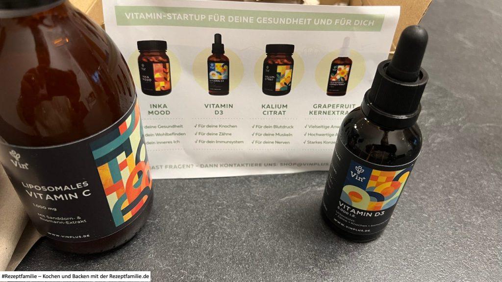 Vinplus - Vitamine für dein Wohlbefinden 2 Produkte von Vinplus - Vitamine für Dein Wohlbefinden - getestet von videoleben von familyeller und Rezeptfamilie