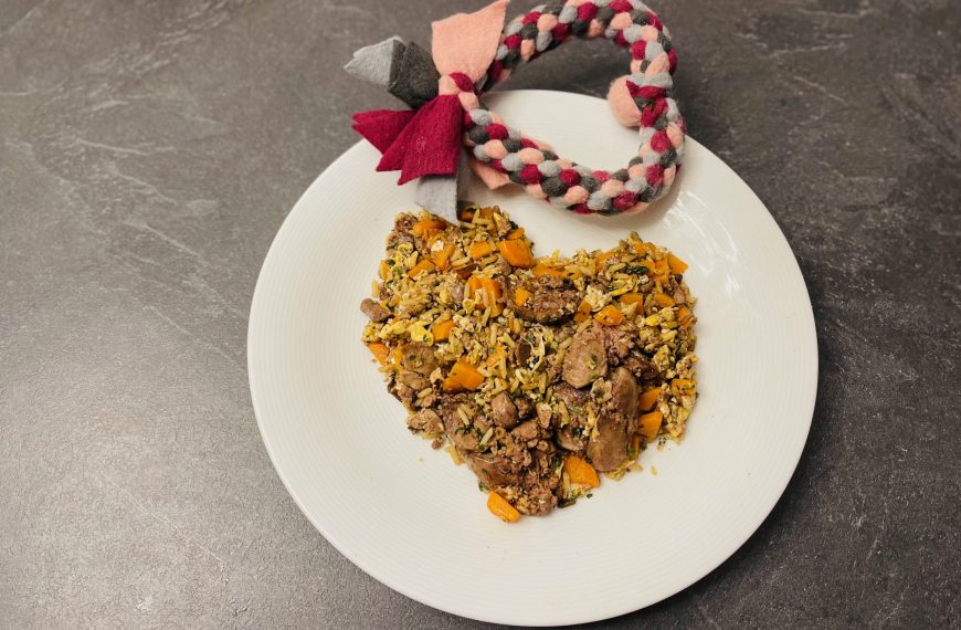 Rezepte für Hunde 3 Geflügelleber Pfanne für Hunde - Rezeptfamilie ovrgestellt von Doggi-Dog.com