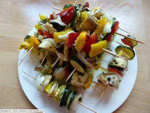 erfrischende Sommerrezepte – Gemüsemischte Grillspieße