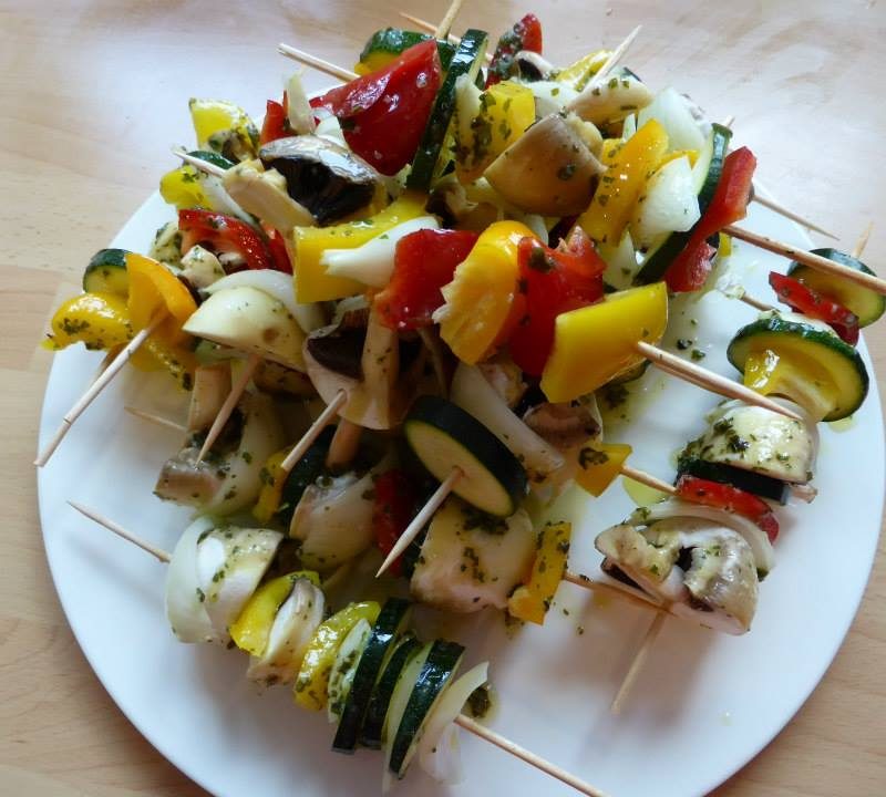 Gemüsespieße für den Grill - ca 13 Stück 7 Gemüsespieße für den Grill - präsentiert von der Rezeptfamilie von Familyeller