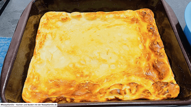 Teig backen - Ofen-Pfannkuchen für 6 - präsentiert von der Rezetfamilie