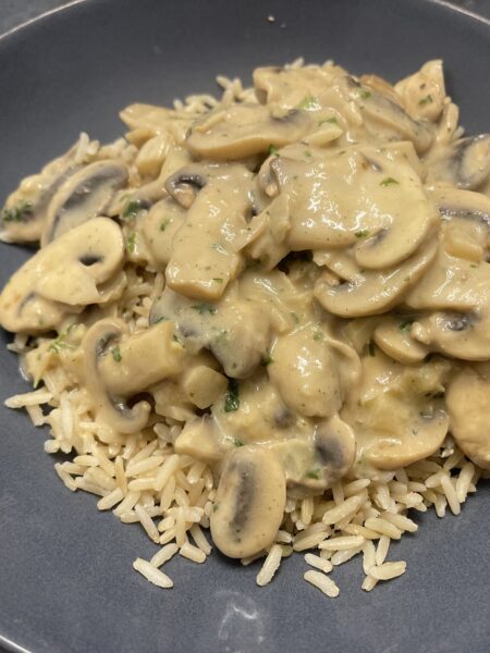 Rezepte 1 Champignon-Rahmsoße mit Naturreis - Rezeptfamilie