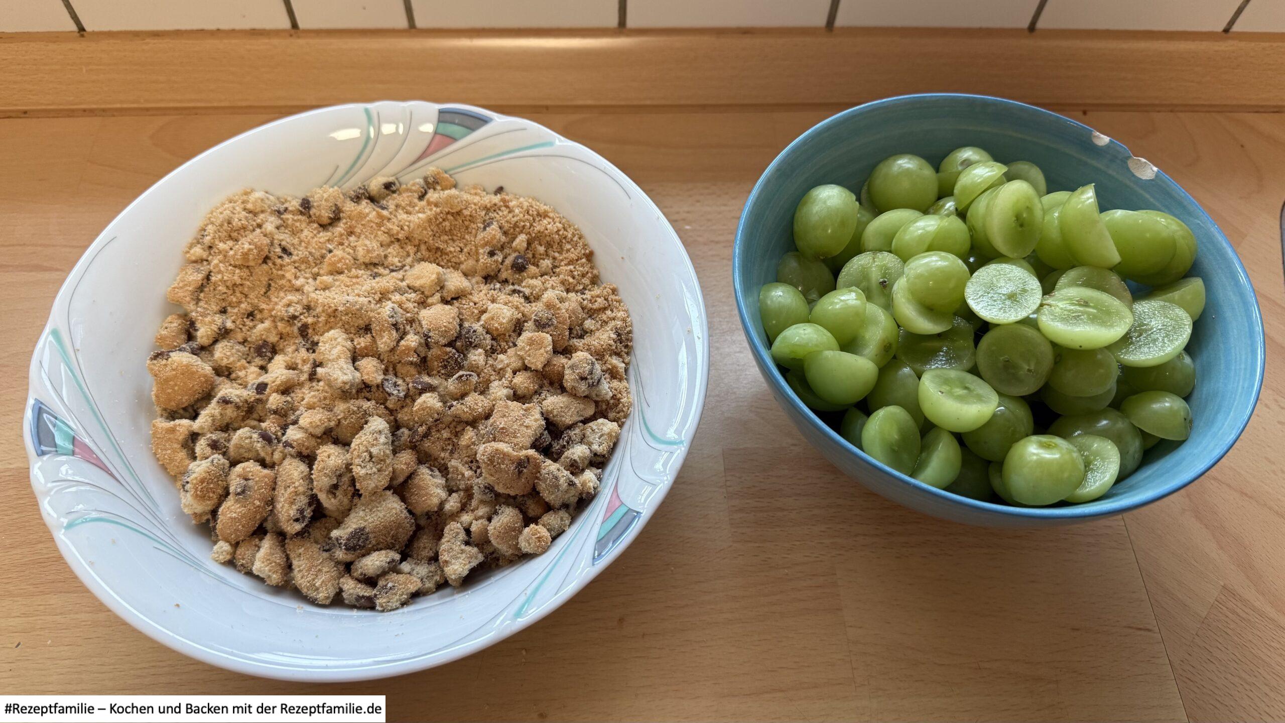 Trauben und Cookies - Trauben-Cookie-Dessert für 6 Personen - Rezeptfamilie