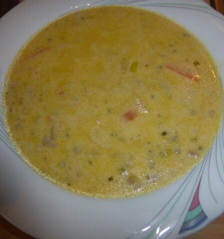leichte Käse Lauch Suppe