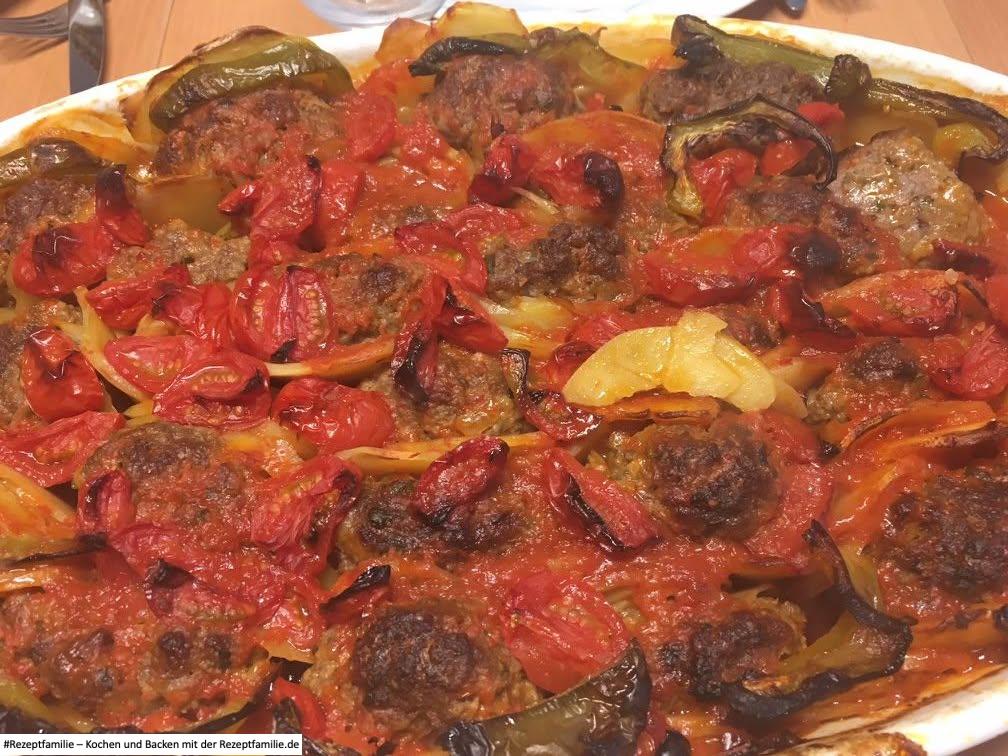 Frikadellen-Kebab aus dem Ofen