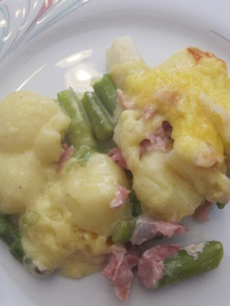 Spargel-Knödel-Gratin