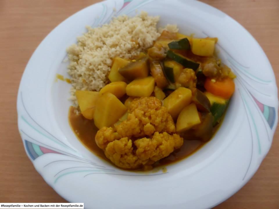 Gemüse Curry mit Couscous