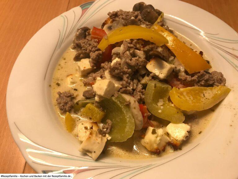Hackfleisch-Auflauf mit Schafskäse (türkisch)