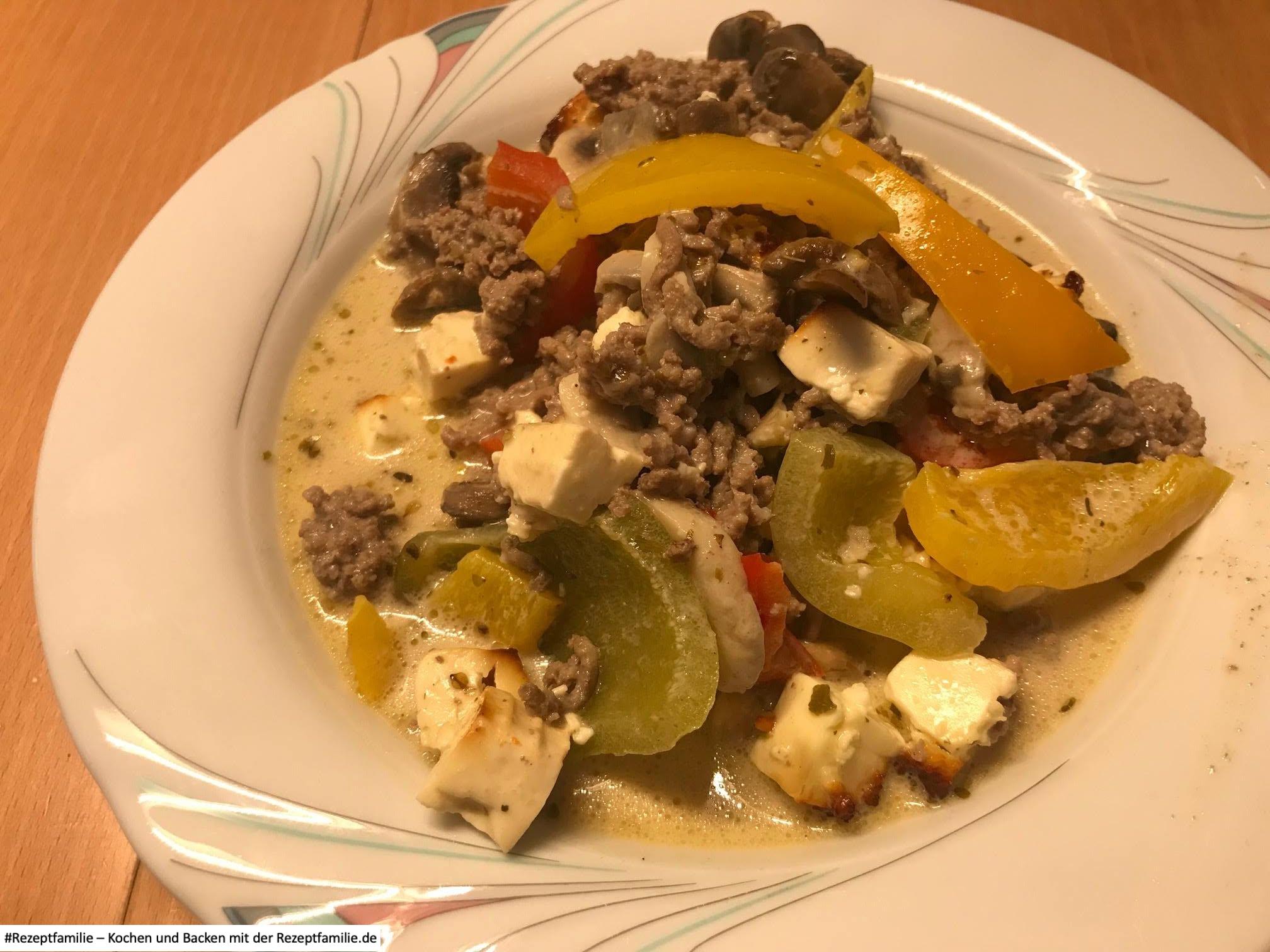 Hackfleisch-Auflauf mit Schafskäse (türkisch)