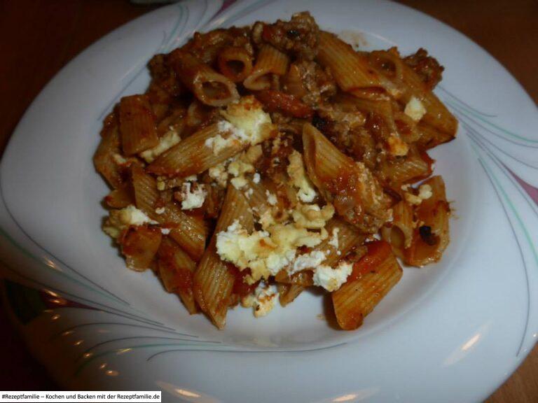 Nudel-Bolognese Auflauf