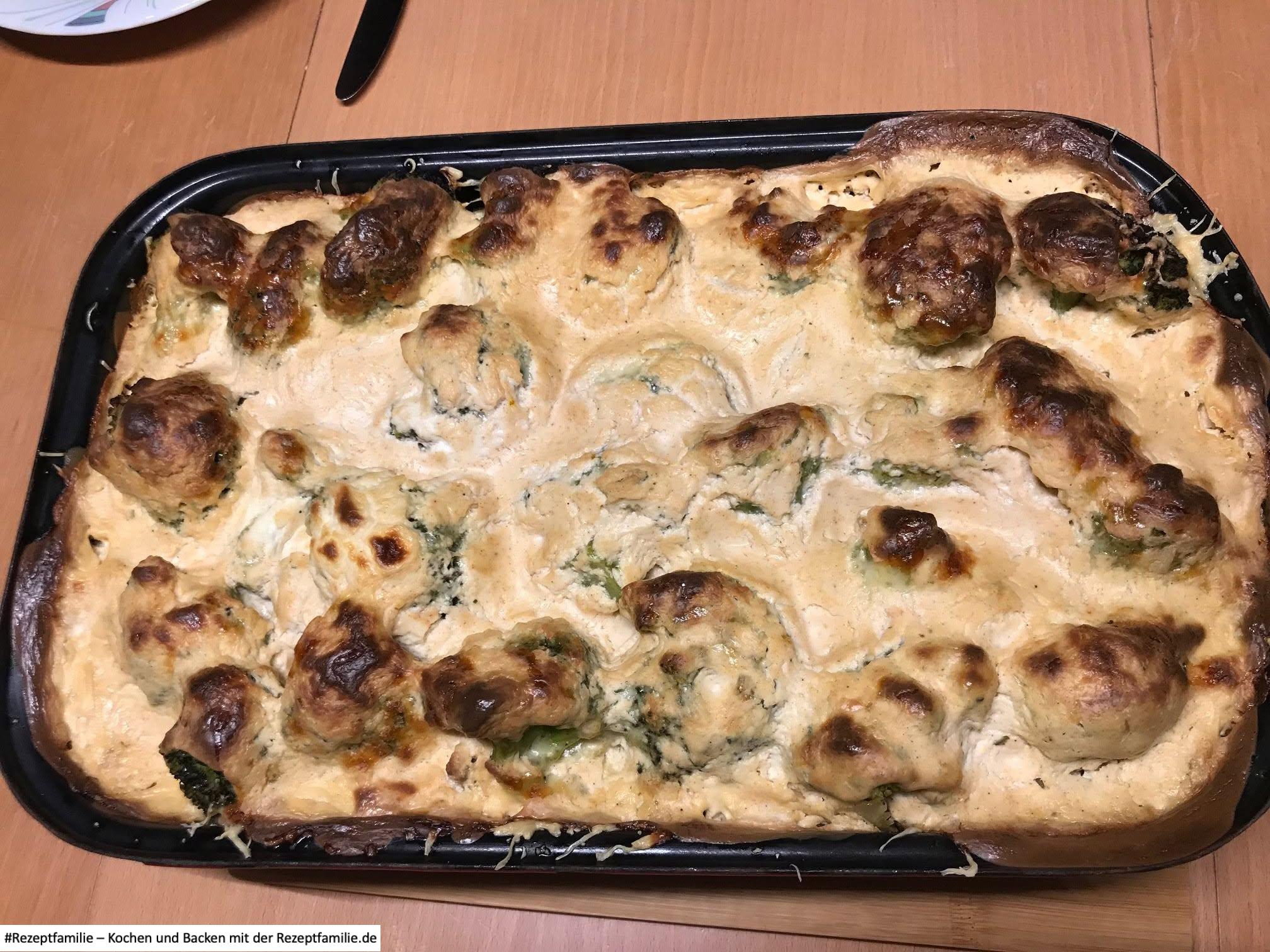 Cremiger Brokkoli-Nudel-Hack-Auflauf