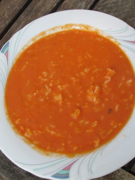 Tomatensuppe mit Reis