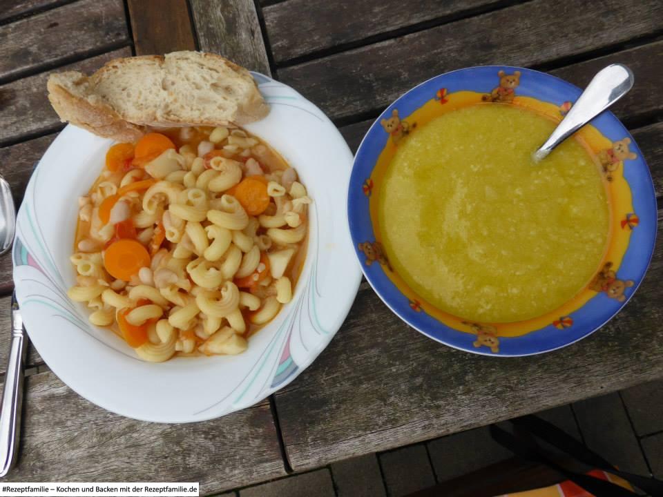 Nudeltopf mit Parmesan-Paste