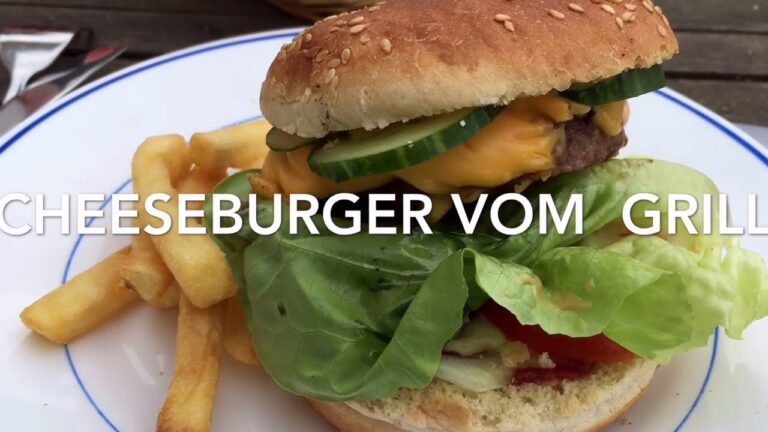 Cheeseburger auf dem Grill
