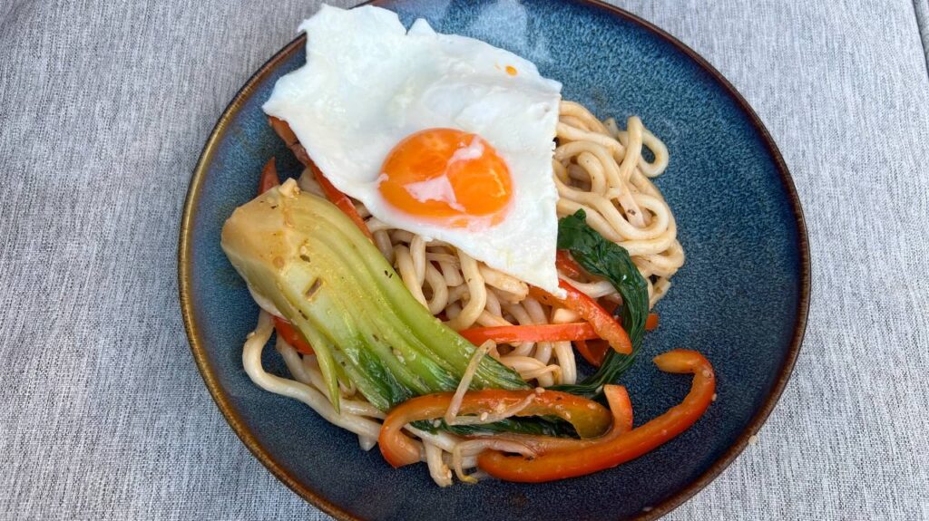 Chili Knoblauch Udonnudeln