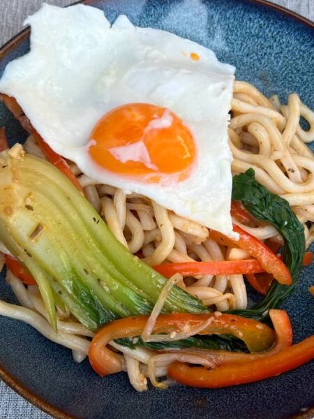 Chili Knoblauch Udonnudeln