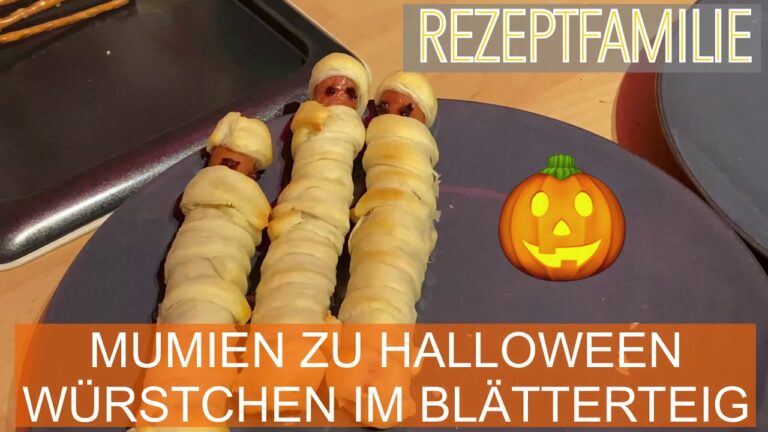 Mumien zu Halloween – Würstchen im Blätterteig