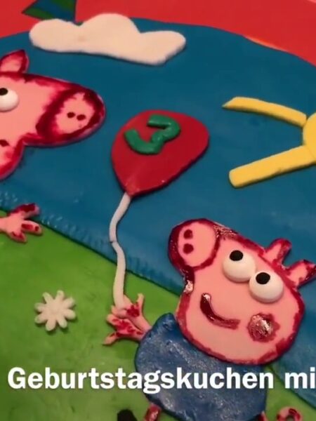 Peppa Wutz – Geburtstagskuchen – ein leckerer Kuchen von Rezeptfamilie