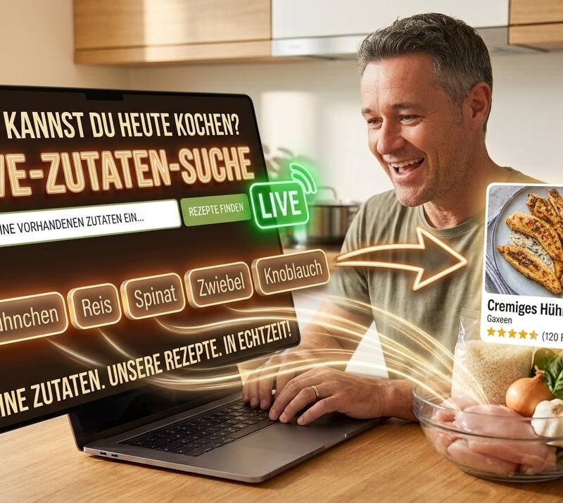 Was kannst du heute kochen? Neue Zutaten-Suche auf Rezeptfamilie.de 1 zutaten suche rezepte hero
