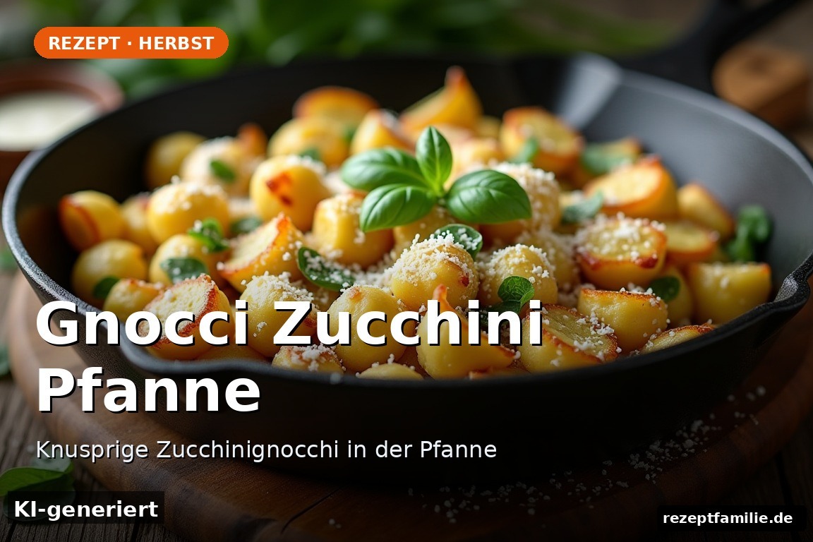 Gnocci Zucchini Pfanne – Gnocci Zucchini Pfanne (KI-generierte Darstellung)