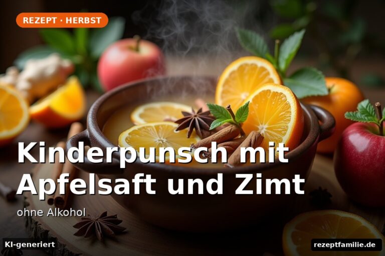 Kinderpunsch mit Apfelsaft und Zimt – ohne Alkohol