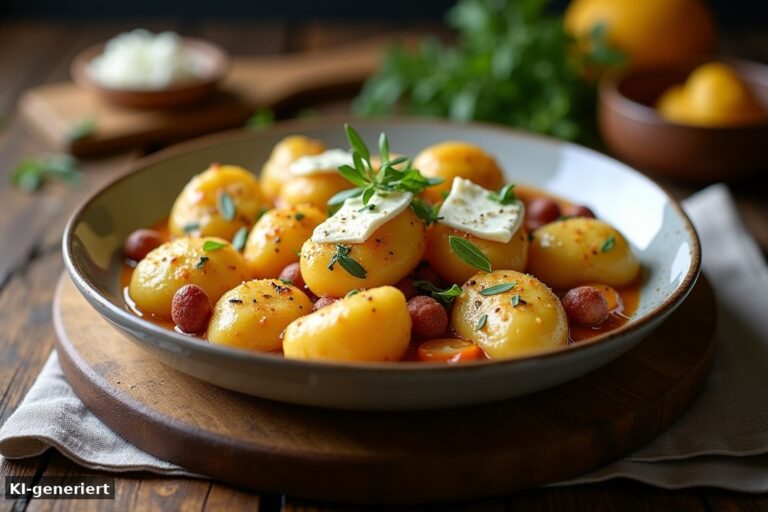 Kürbis-Gnocchi aus dem Ofen mit Feta