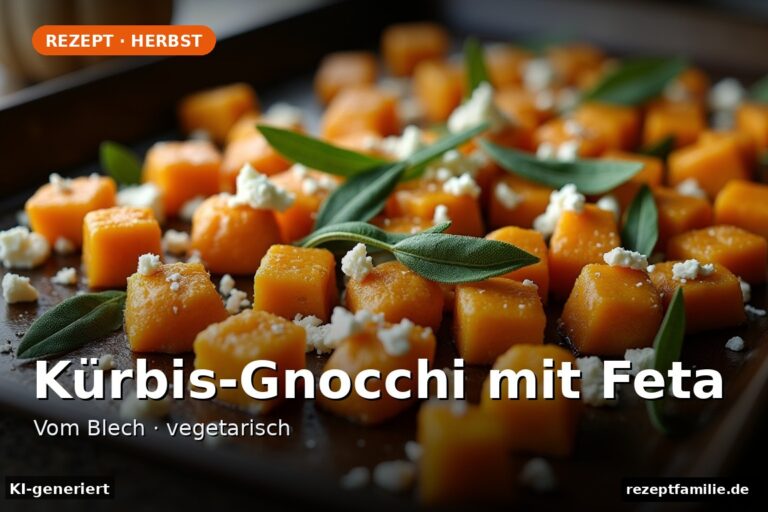 Kürbis-Gnocchi aus dem Ofen mit Feta