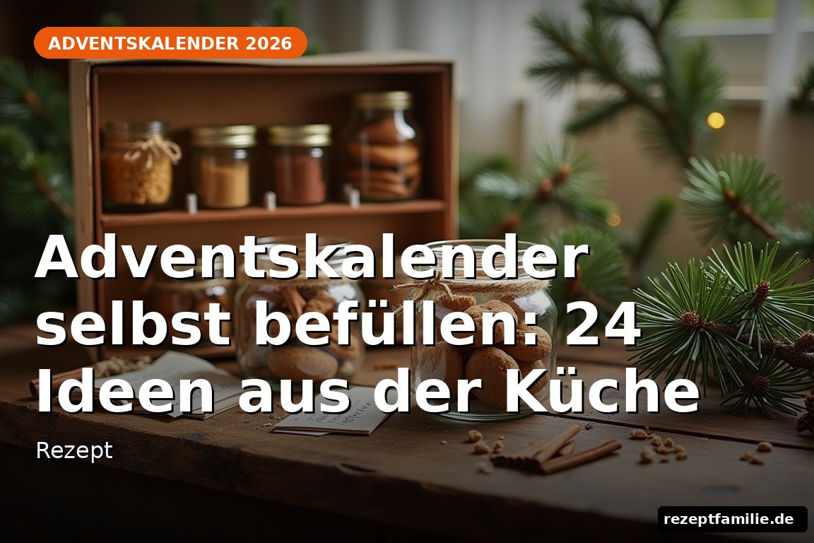 Adventskalender selbst befüllen: 24 Ideen aus der Küche – Rezept (KI-generierte Darstellung)