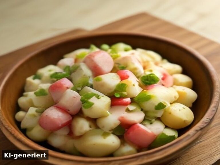 Sommerlicher Kartoffelsalat mit Radieschen und Schnittlauch