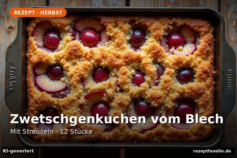 Zwetschgenkuchen vom Blech mit Streuseln und Quark-Öl-Teig