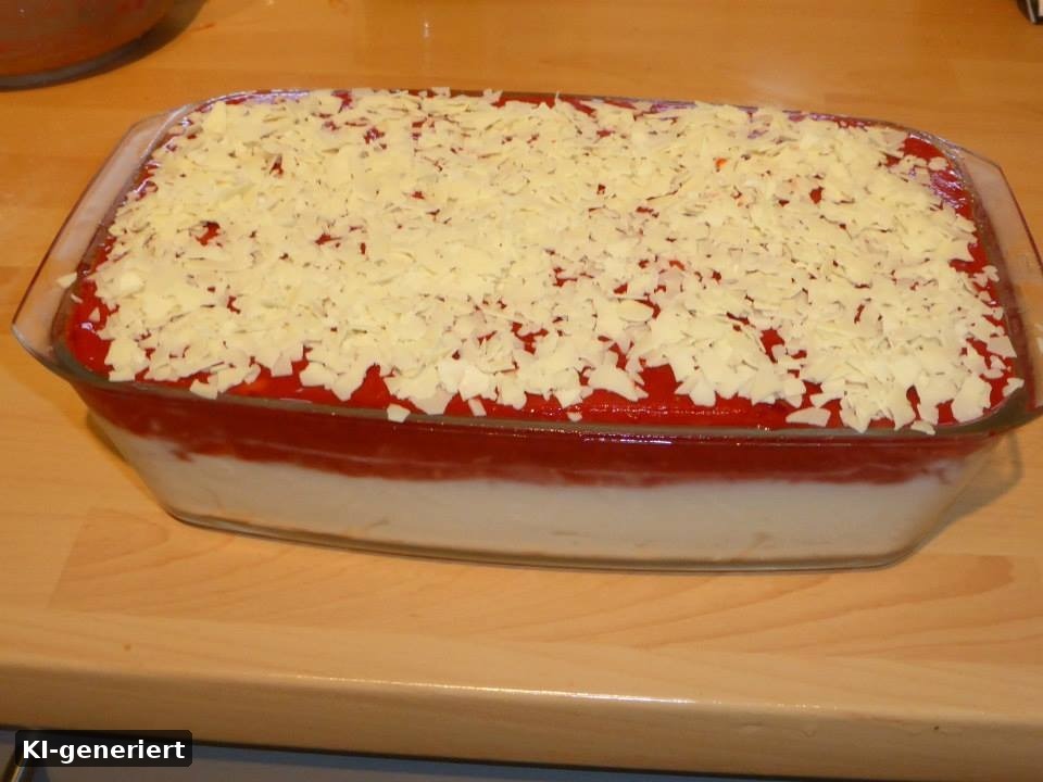 Spaghetti Eis Nachtisch für 10 (KI-generierte Darstellung)