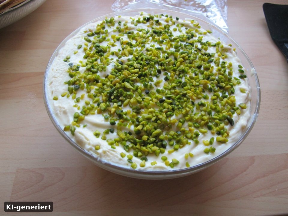 Zitronen-Tiramisu für 6 (KI-generierte Darstellung)