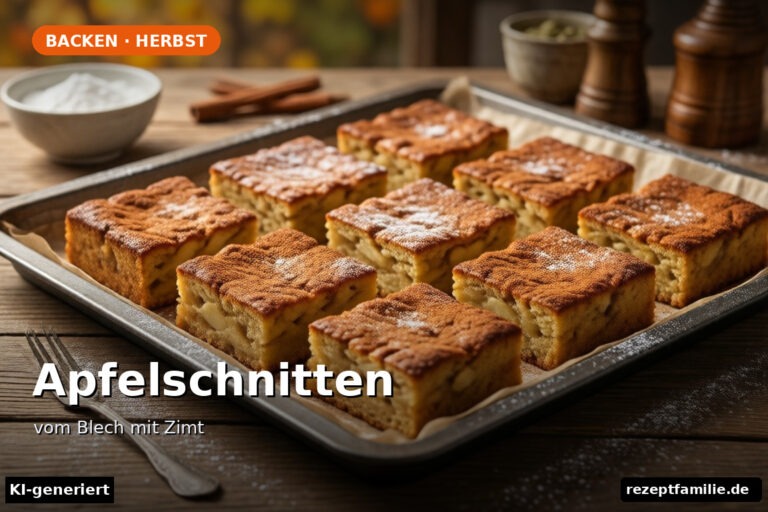 Apfelschnitten vom Blech mit Zimt