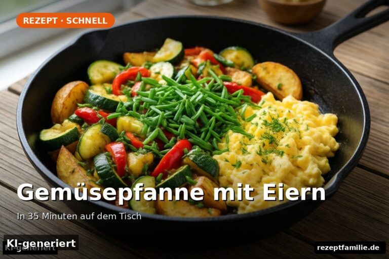 Gemüsepfanne mit Eiern: 5 einfache Schritte