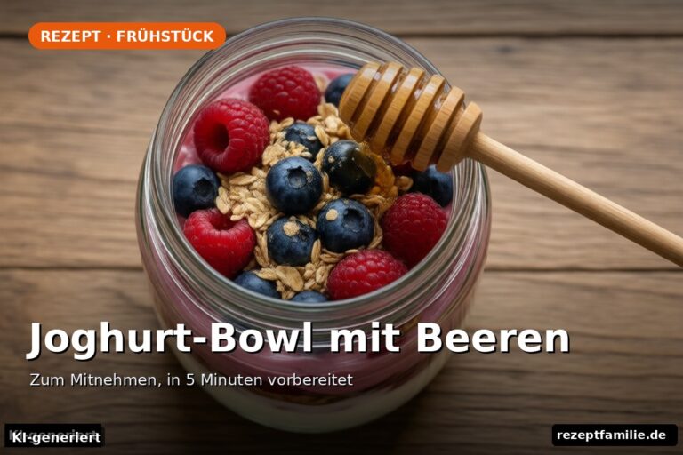 Joghurt-Bowl mit Beeren zum Mitnehmen