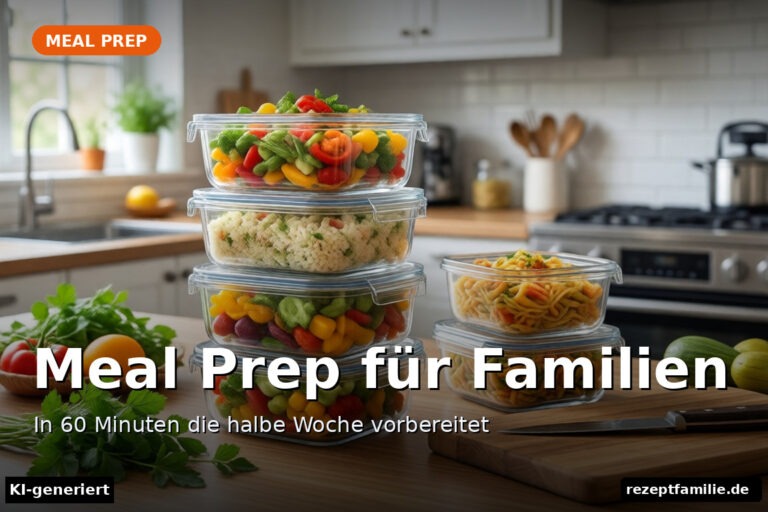 Meal Prep für Familien: In 60 Minuten ist die halbe Woche vorbereitet