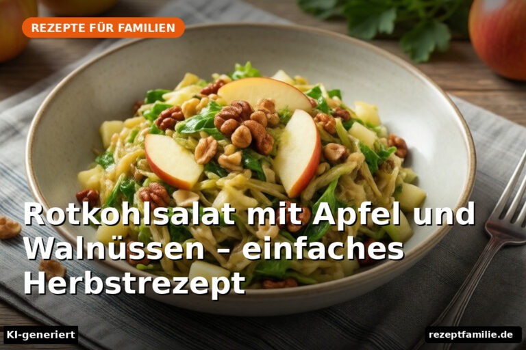 Rotkohlsalat mit Apfel und Walnüssen – einfaches Herbstrezept