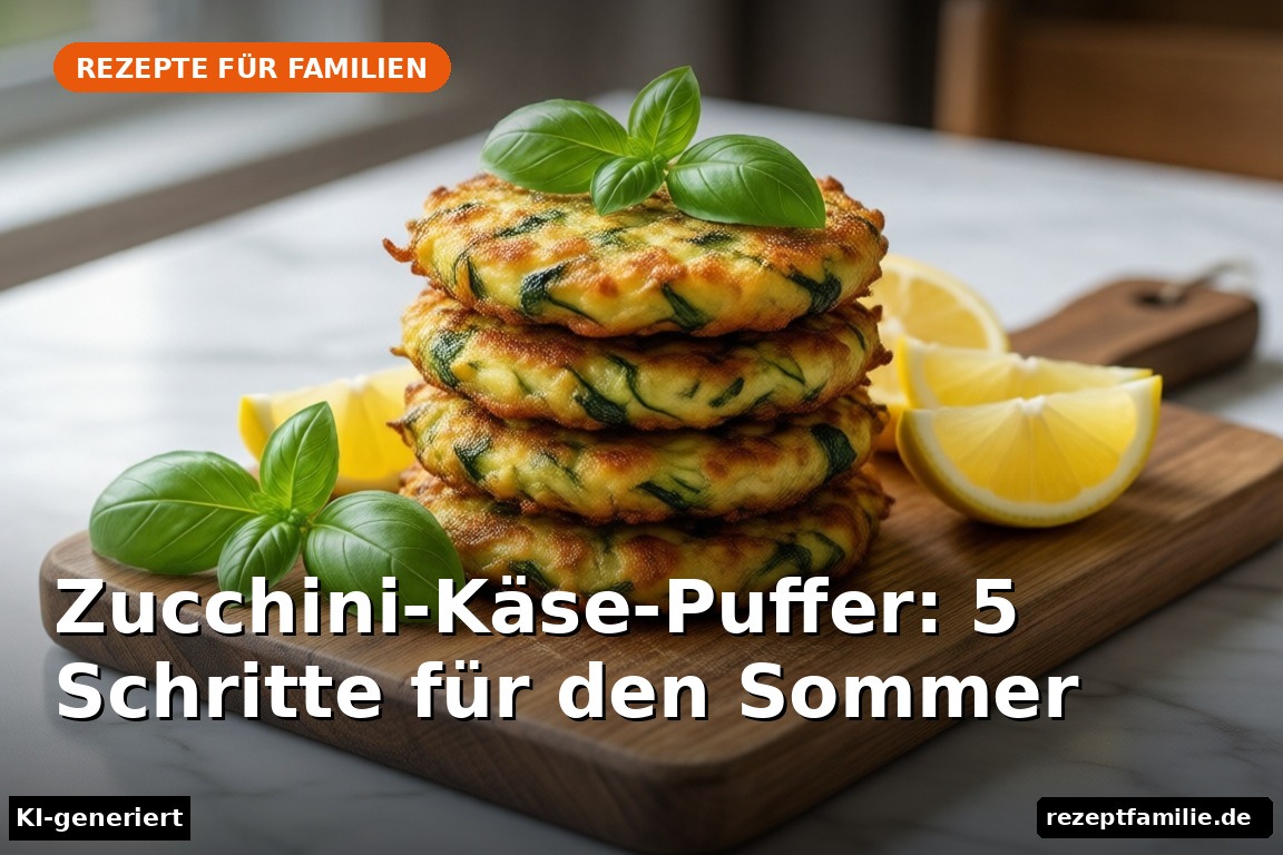 Zucchini-Käse-Puffer: 5 Schritte für den Sommer – (KI-generierte Darstellung)