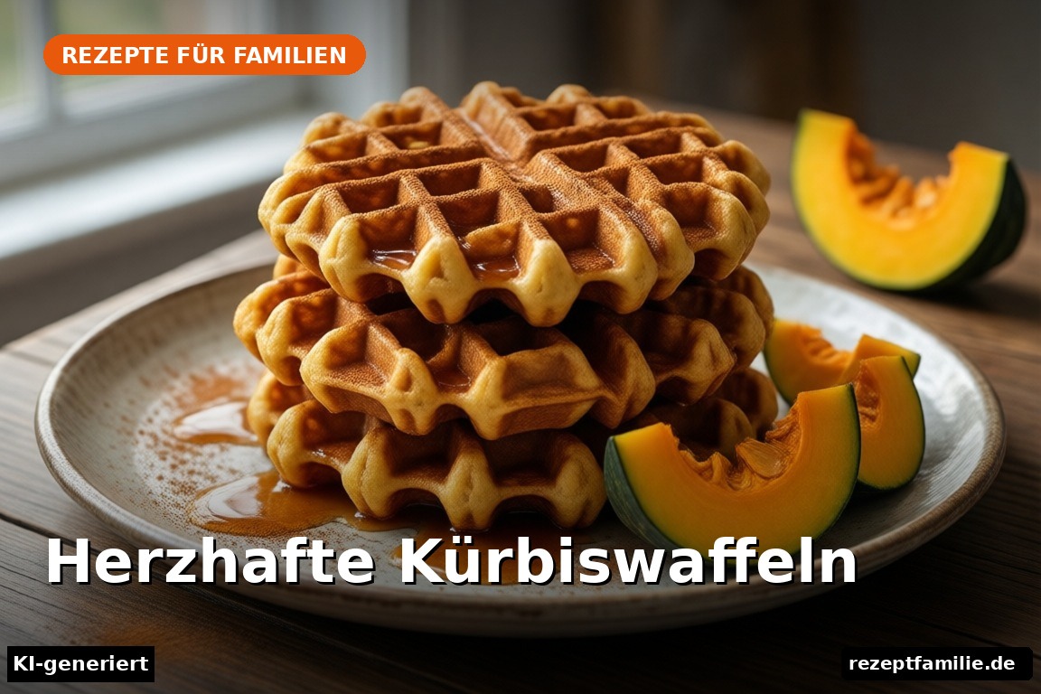 Herzhafte Kürbiswaffeln – (KI-generierte Darstellung)