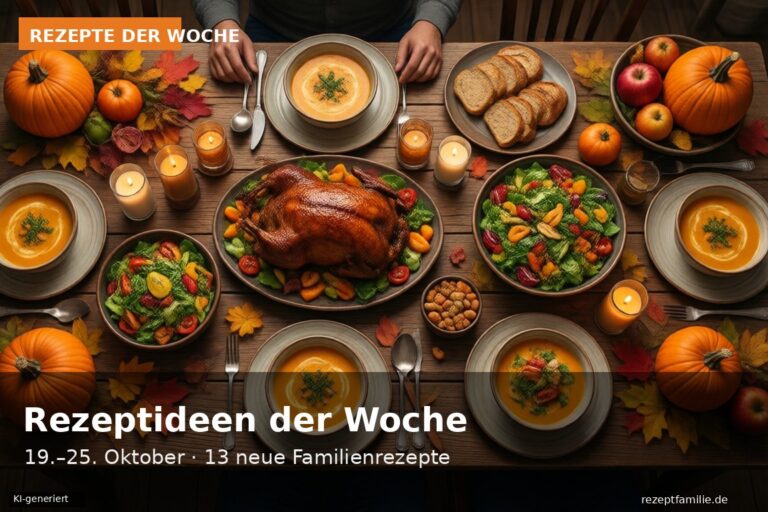 Rezeptideen der Woche: 13 neue Familienrezepte (19.–25. Oktober 2026)