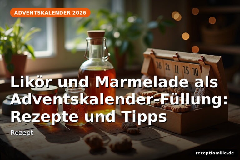 Likör und Marmelade als Adventskalender-Füllung: Rezepte und Tipps
