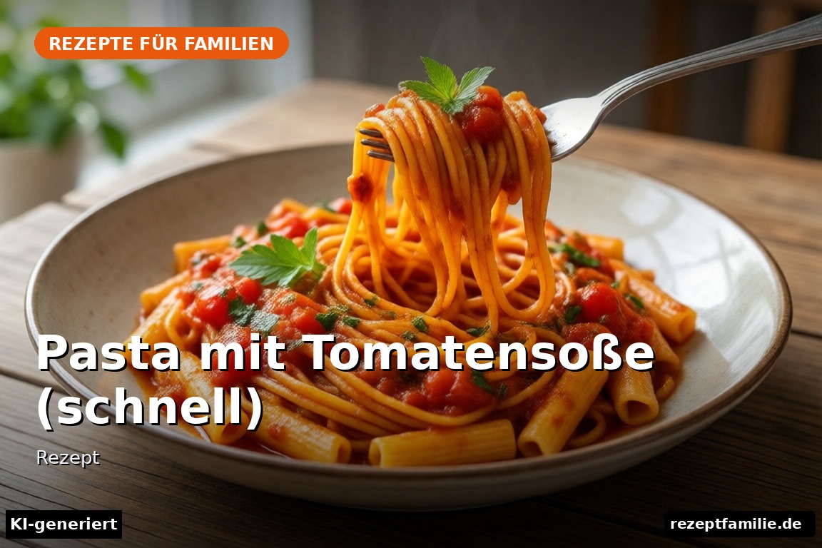 Pasta mit Tomatensoße (schnell) – Rezept (KI-generierte Darstellung)