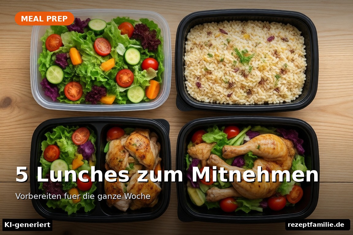 Meal-prep-lunches - 5 Lunches zum Mitnehmen