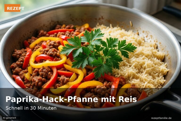 Paprika-Hack-Pfanne mit Reis