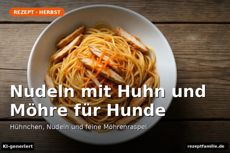 Nudeln mit Huhn und Möhre für Hunde